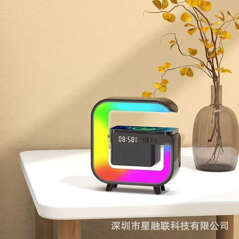 G3 Mimi Bluetooth Speaker Colorful Atmosphere Light Mobile Phone Wireless Charging Night Light Bluetooth Speaker Home Table