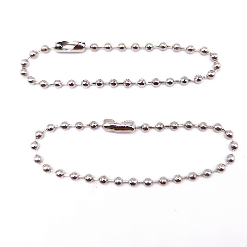 Factory wholesale metal ball bead chain tag chain ball bead chain DIY nameplate jewelry toy key chain hanging chain