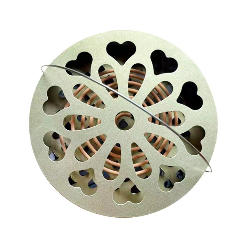 Heightened and Thickeneded Satchel Heart Mosquito Coil Box Household Commercial Mosquito Coil Sandalwood Gray Rack Fireproof Metal Tray