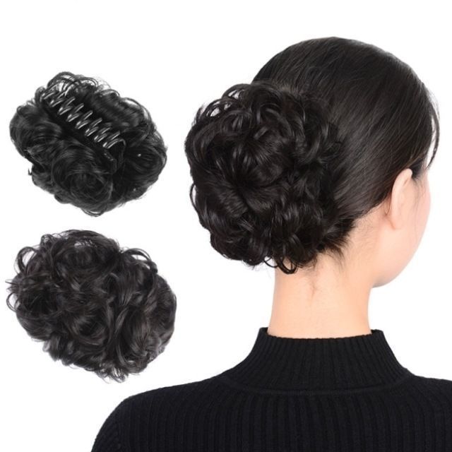 Manufacturer Wholesale Bun Hairpiece Claw Clip Updo Hair Accessory Short Hair Women Colorful Ponytail Thin Adult Hair Clip Hair Accessory