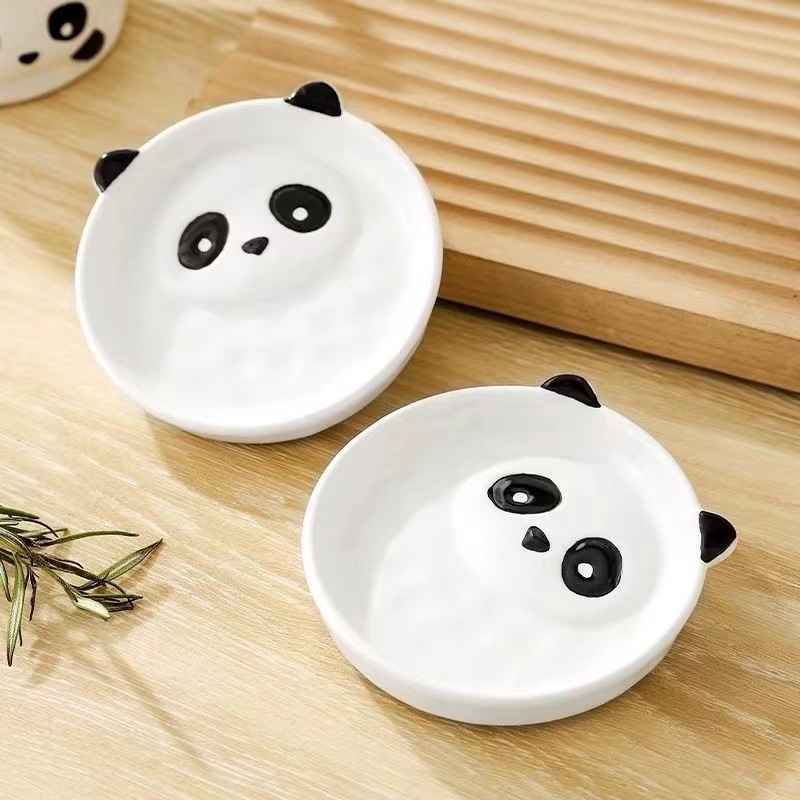 Yuandun Panda Ceramic Tableware Set Cute Bowl and Plate Household High-value Creative Panda Cup Tableware Set