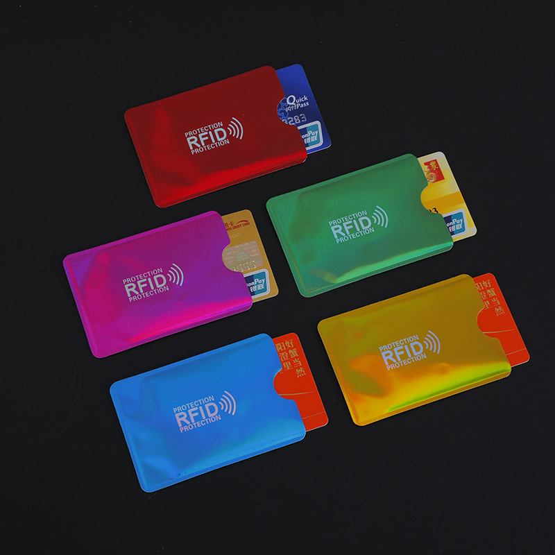 Rfid Colorful Aluminum Foil Laser Anti-Degaussing Anti-Theft Bank Card Id Card Protective Cover Nfc Shielding Card Holder