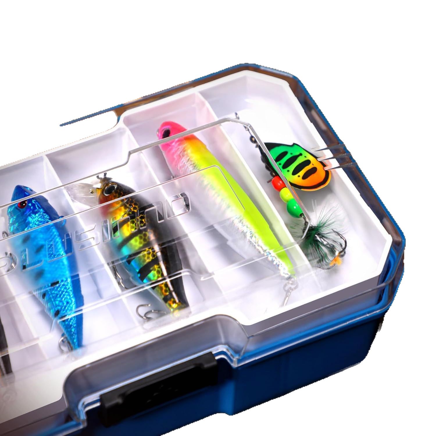 373 Pieces Fishing Lure Kit with Removable Tray Fishing Tackle Accessories with Pliers