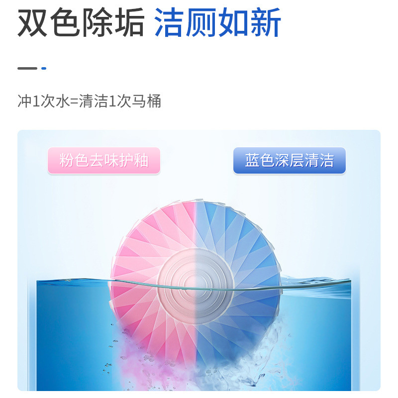 Toilet Cleaner with a Fresh Scent, Deodorizing Toilet Cleaner, Dual-Effect Dual-Color Blue Bubble Toilet Bathroom Supplies