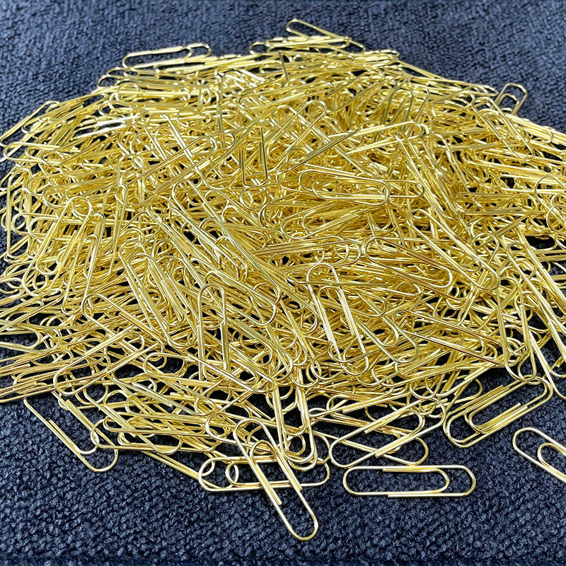 Золотая скрепка с покрытием розовым золотом скрепка для папок кросс-бодер для 50mmPET скрепки