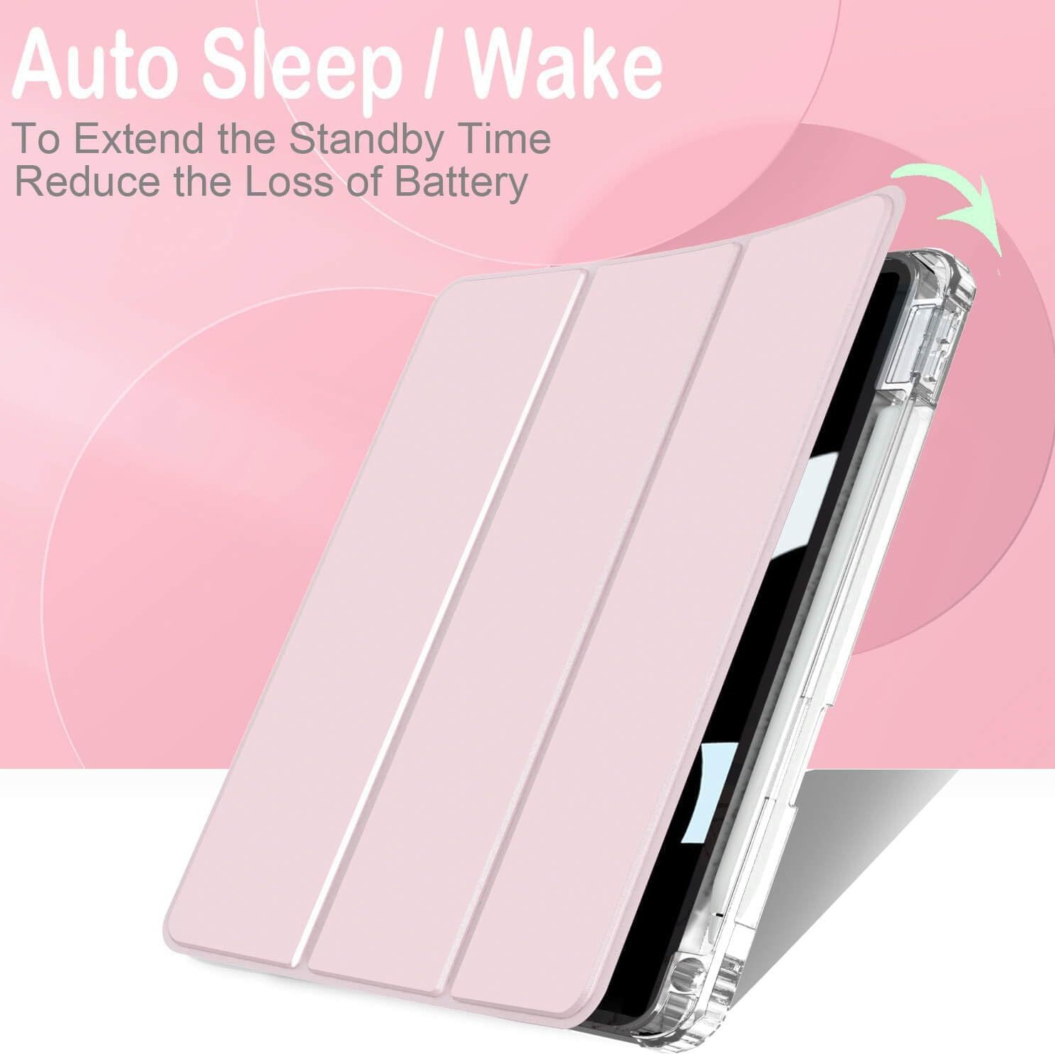 Ipad11 70% off Acrylic Tablet Protective Case with Pen Slot Transparent Anti-Fall and Anti-Bending 10 Protective Case Stand