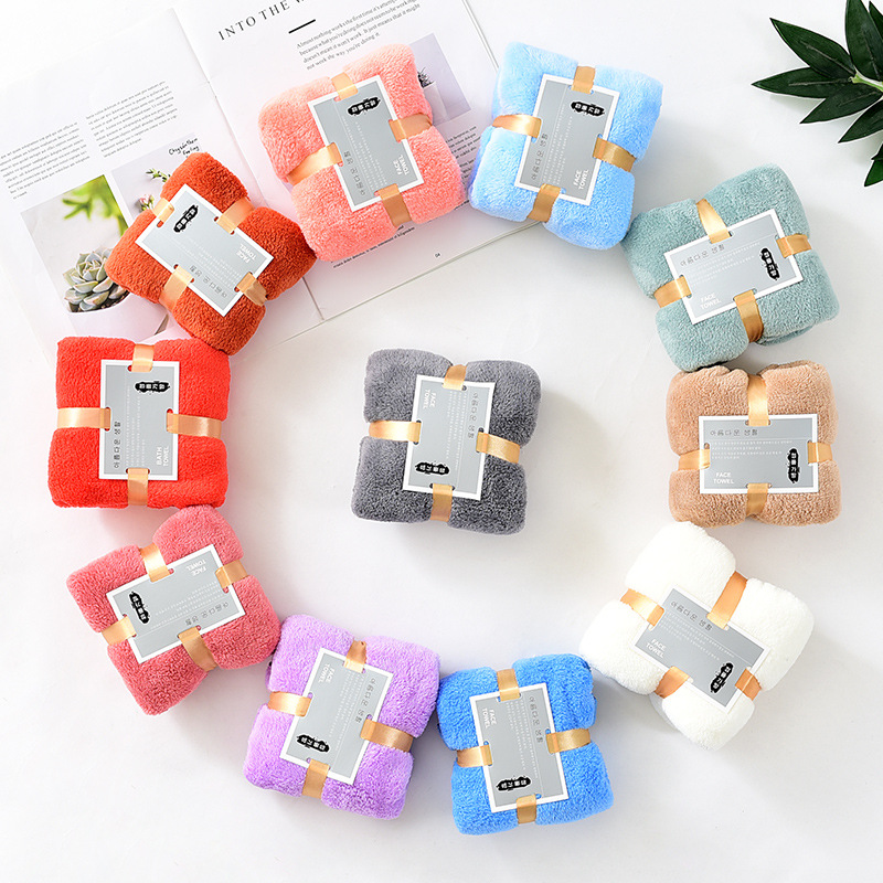Spot wholesale high density coral fleece towel bath towel set soft absorbent activity gift household towel