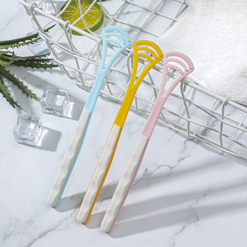 Silicone tongue scraper tongue brush multifunctional tongue scraping double-effect tongue cleaning brush toothbrush manufacturers wholesale
