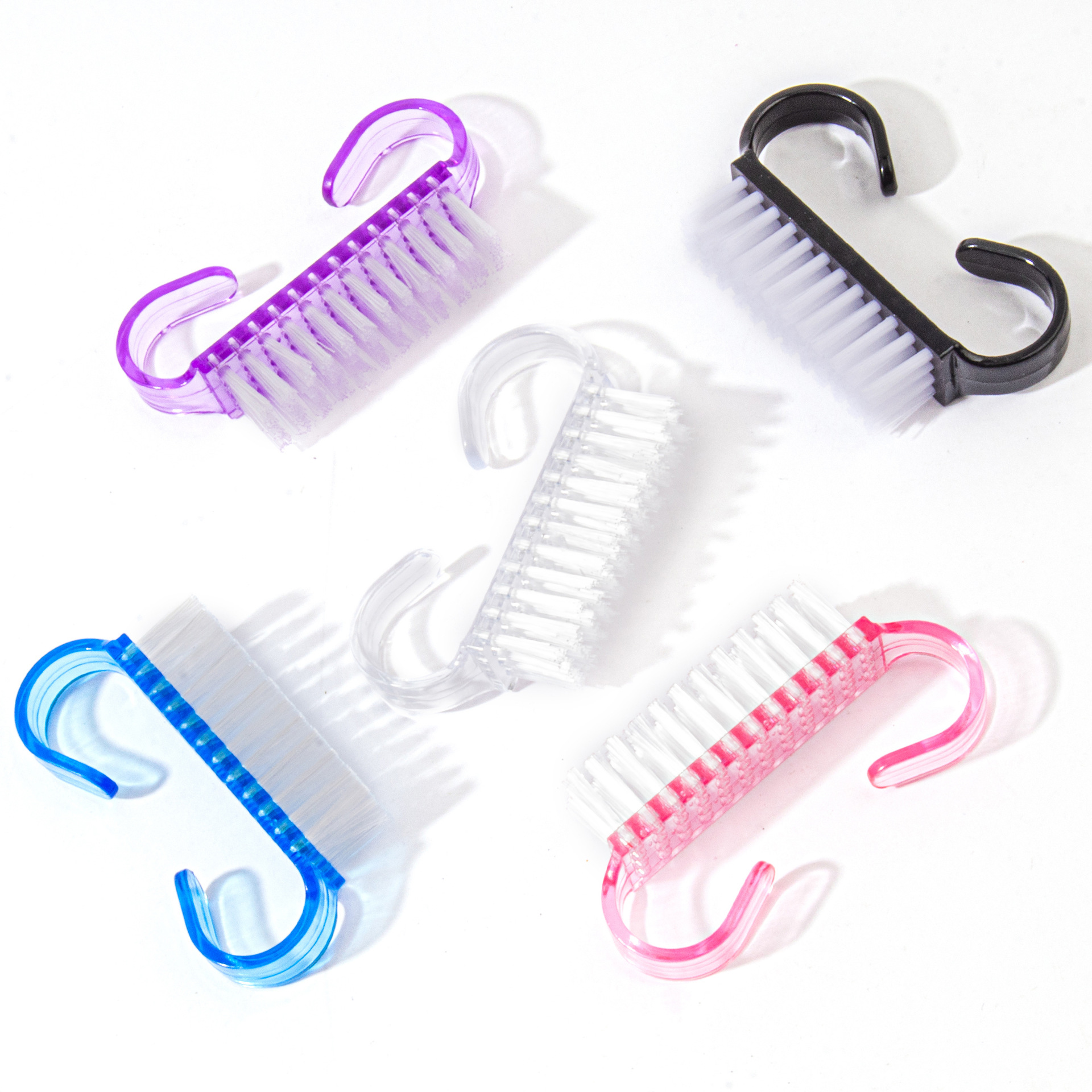 Factory direct small size horn brush plastic powder dust brush text play nail art dust removal small brush nail art tools