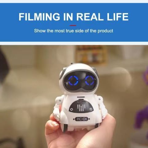 Cross-Border Pocket Xiaobao Children's Electric Multifunctional Voice Intelligent Mini Pocket Robot English Version
