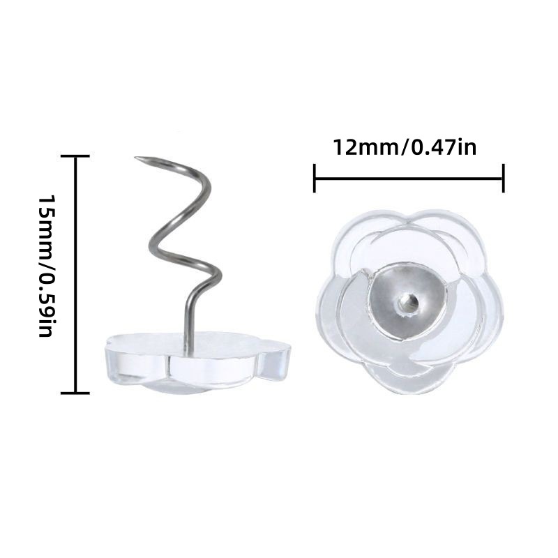 Factory wholesale seamless sofa nail sofa cushion bed sheet quilt holder transparent round head twist nail spiral nail