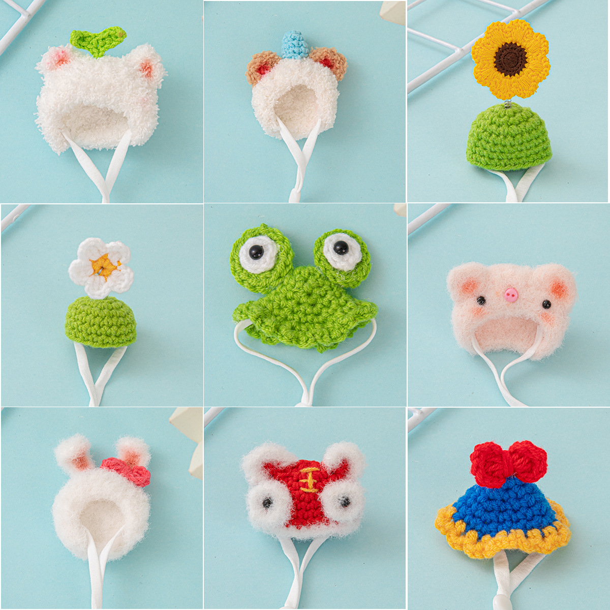 Чисто ручная шапка для хомяка Золотого медведя, шапка для мелких животных, шапка с цветком для крысы, милое головное убрание, головной убор для попугаев