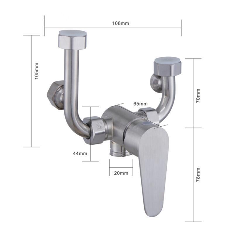 304 stainless steel electric water heater mixing valve open mounted hot and cold shower thermostatic solar U-valve faucet wholesale