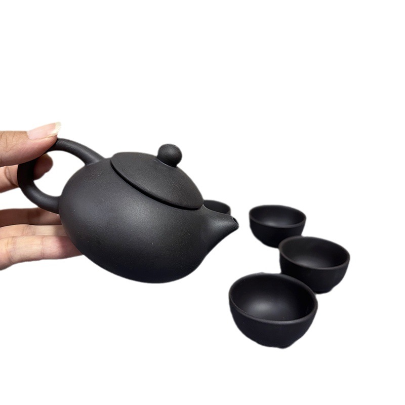 Chaozhou purple sand 1 pot 4 cups kung fu tea set set full set of teapot tea cup will sell tea gift set
