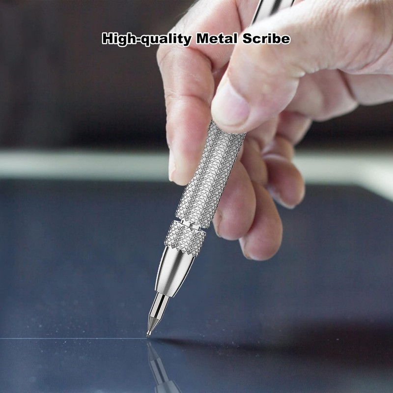 Replaceable Needle Strong Magnetic Scribing Pen Tungsten Steel Scribing Needle Ceramic Glass Cutter Scribing Marker Alloy Marble Pen Professional