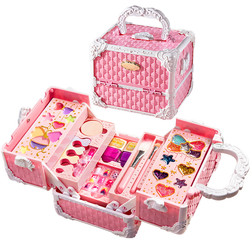 New Children's Cosmetic Suitcase Toy Children's Girl Little Princess Makeup Gift Box suit Birthday Gift