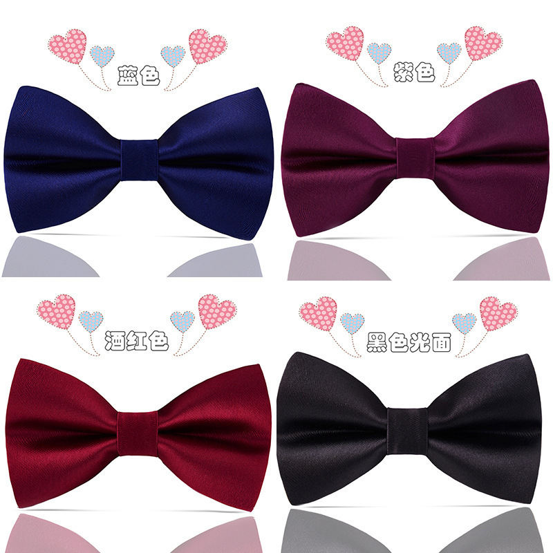 Double-Layer British-Style Children's Bow Tie for Elementary School Students, Performance Bow, Red and Black, Boys' Flower Boy Shirt Collar Flower