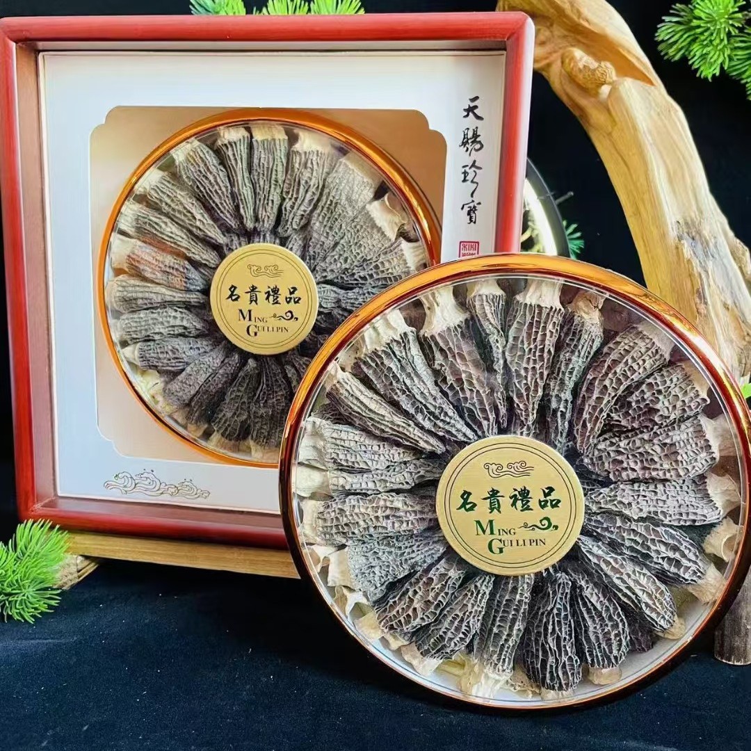 Morchella gift box mountain specialty agricultural products companion gift New Year's Day gift wholesale northeast specialty mushroom