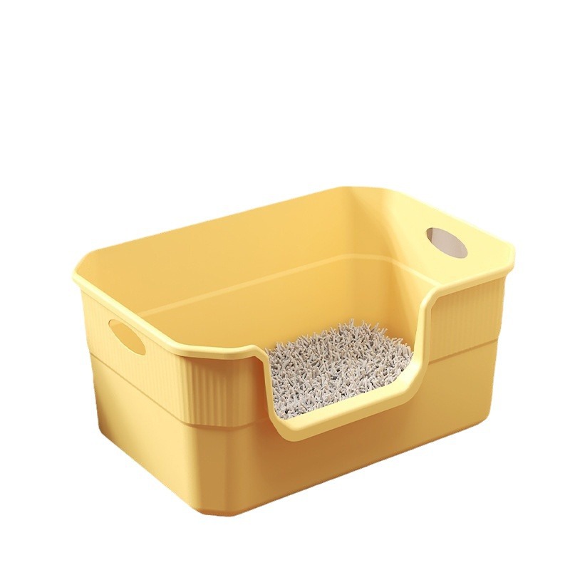 Cat Litter Box Oversized Anti-splash Cat Toilet Kitten Bathtub Cat Litter Box Open Extra Large Cat Litter Box
