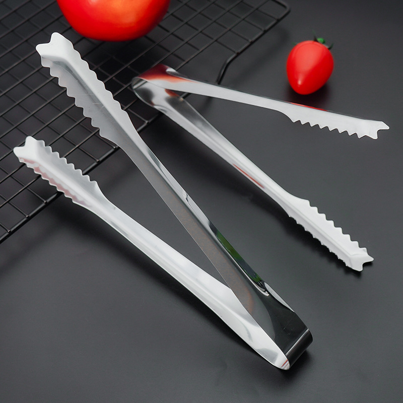 Factory Direct Sales Stainless Steel Ice Clip Non-Slip 304 Clip Ice Cube Clip Charcoal Clip Home Kitchen Ingredient Food Clip