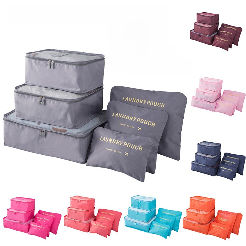 Travel Storage Bag Six-Piece Luggage Clothing Underwear Sub-Pacing Storage Bag Travel Four-Piece Clothes Storage Bag