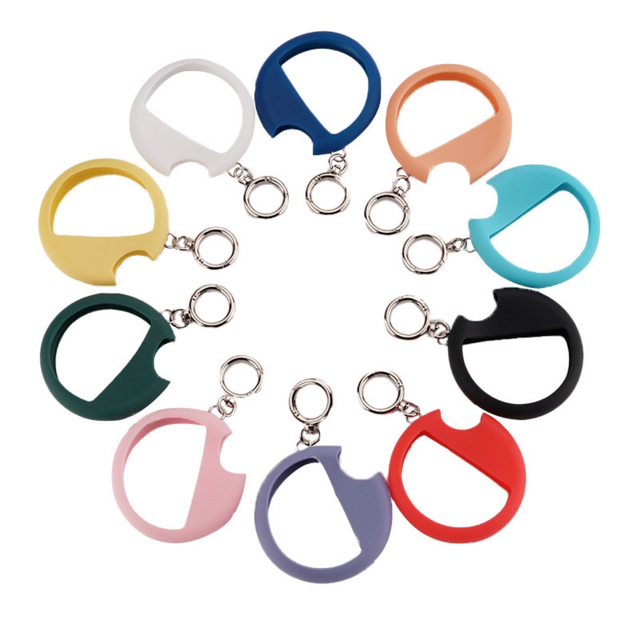 Spot Portable Round Card Spray Bottle Silicone Sleeve Hook Bottle Mosquito Repellent Liquid Perfume Repackaging Small Bottle Export