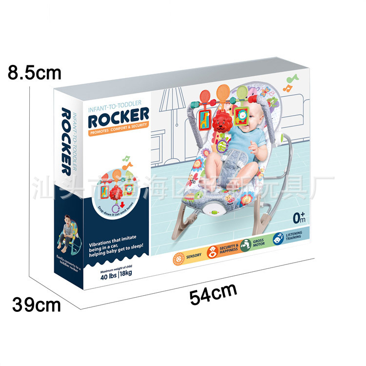 Factory direct newborn rocking chair baby music to coax sleep comfort recliner cross-border electric rocking chair wholesale