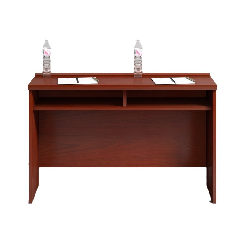 Simple Meeting Room Table and Chair Combination Double Painted Wooden Strip Conference Table Staff Office Training Table Long Table