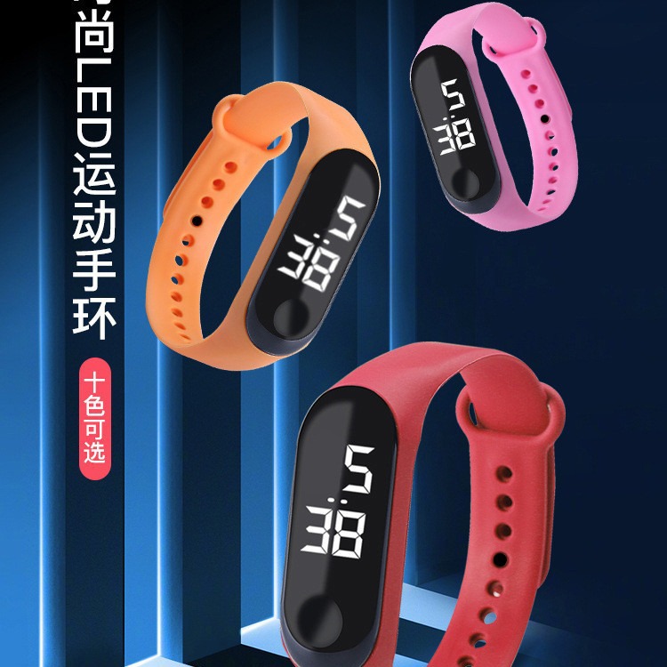 Factory direct white light LED electronic watch fashion waterproof student watch personalized creative leisure outdoor sports watch