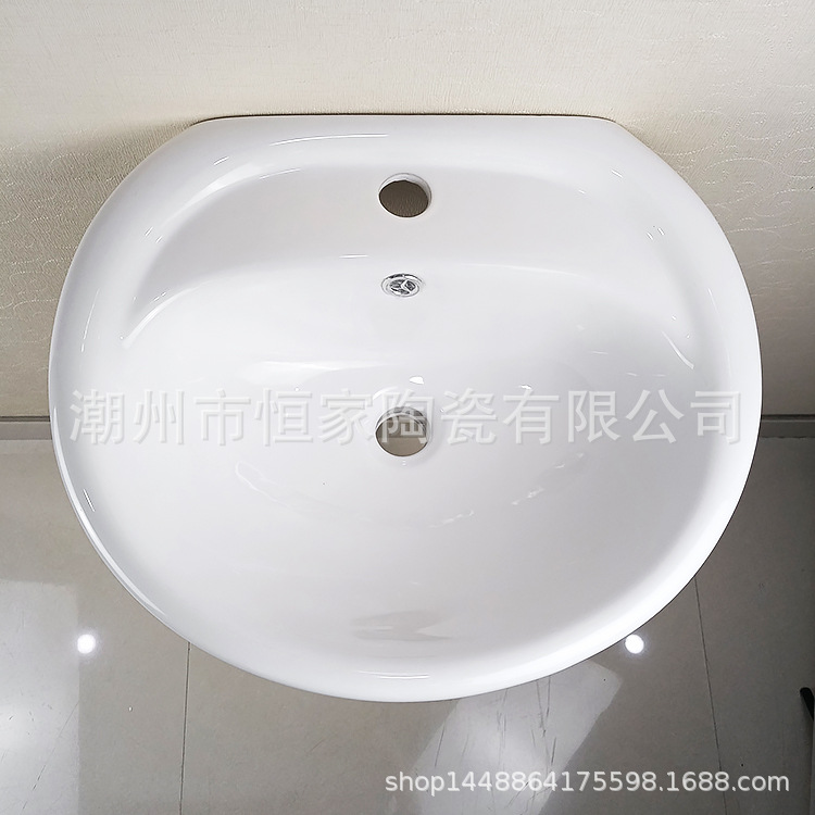 20inch African Split Pedestal Basin Wash Basin Three-Hole Table Basin Can Hang Basin Rental House Low-Price Engineering South America and Vietnam