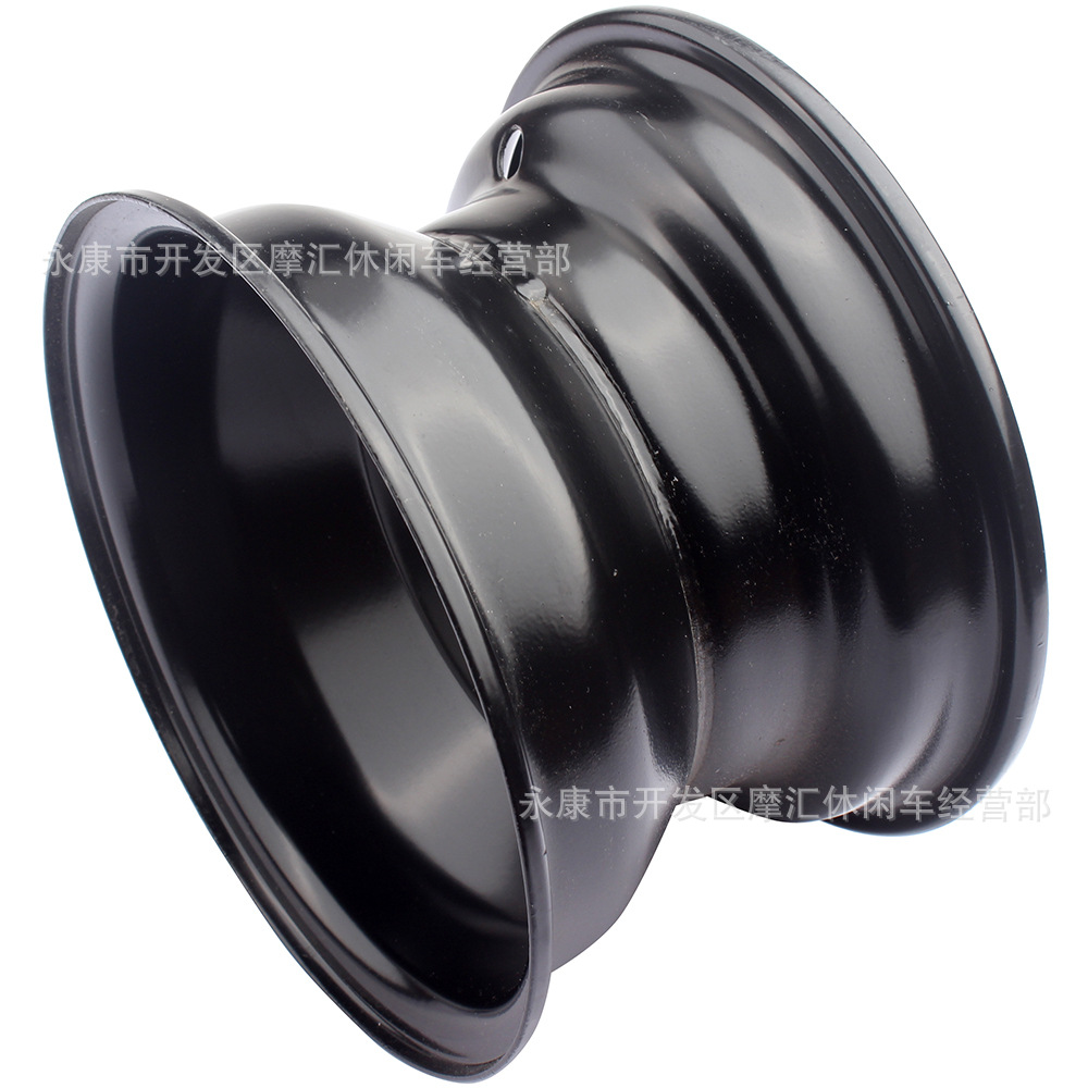 ATV four-wheel beach motorcycle accessories 50-125CC 16x8-7 inch three-hole wheel hub rim steel ring black