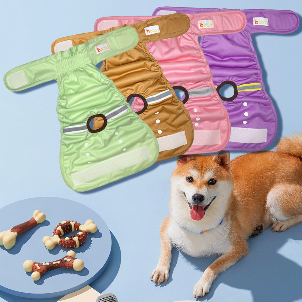 Pet Physiological Pants Cloth Diapers Amazon New Hot-Selling Female Dog Anti-Harassment Menstrual Pants Waterproof Washable Diapers