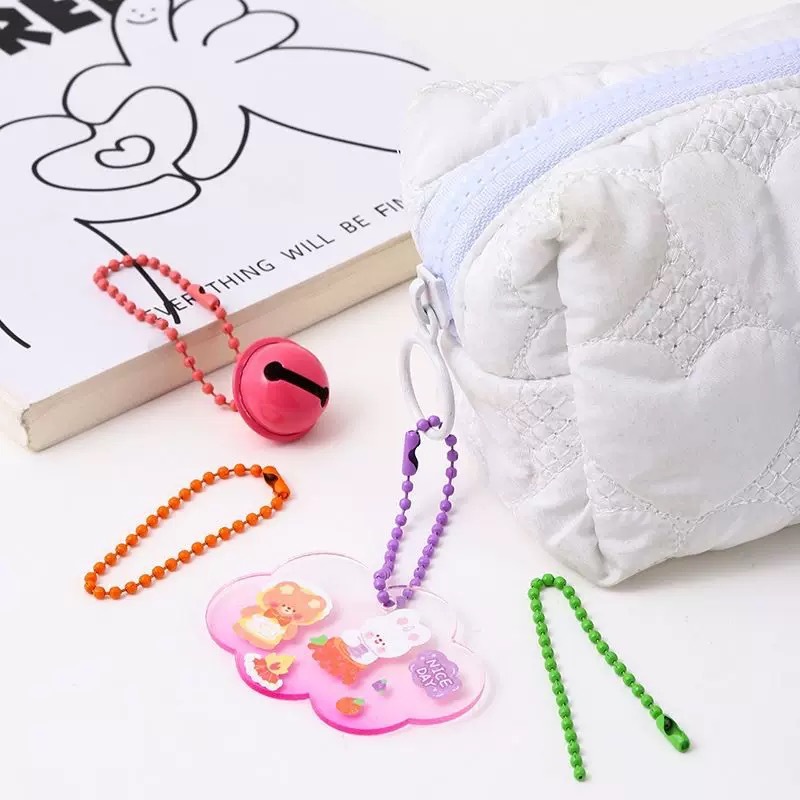 Factory Direct Sales Colorfulful Glass Bead Chain Handmade DIY Material Paint Chain Colorfulful Hanging Chain Tag Chain Beaded Chain