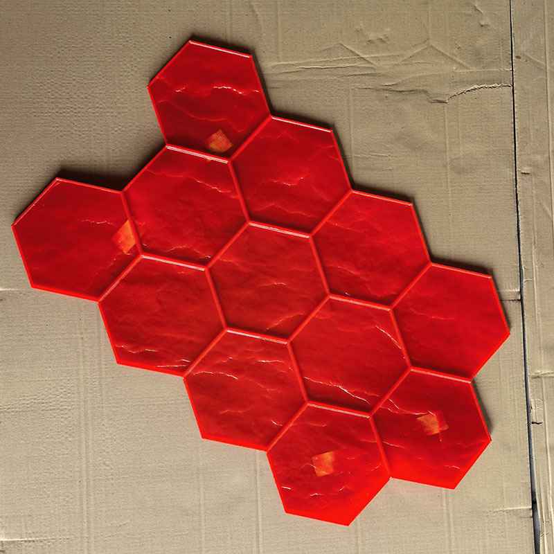 Gossed Hexagonal Embossed Floor Mold Concrete Floor Tile Pavement Ground Cement Floor Embossing Mold