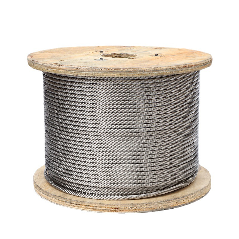 304 stainless steel wire rope spot wholesale 7*7 industrial hoisting multi-strand wire rope 316 stainless steel wire rope