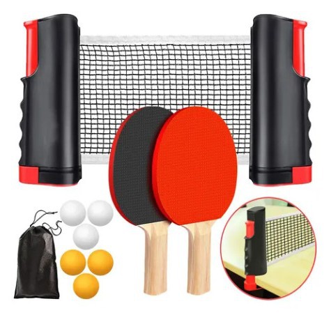 【Factory Direct Delivery Next Day】Table Tennis Net Set Cross-Border E-Commerce Popular Sports Parent-Child Table Tennis Racket Table Tennis