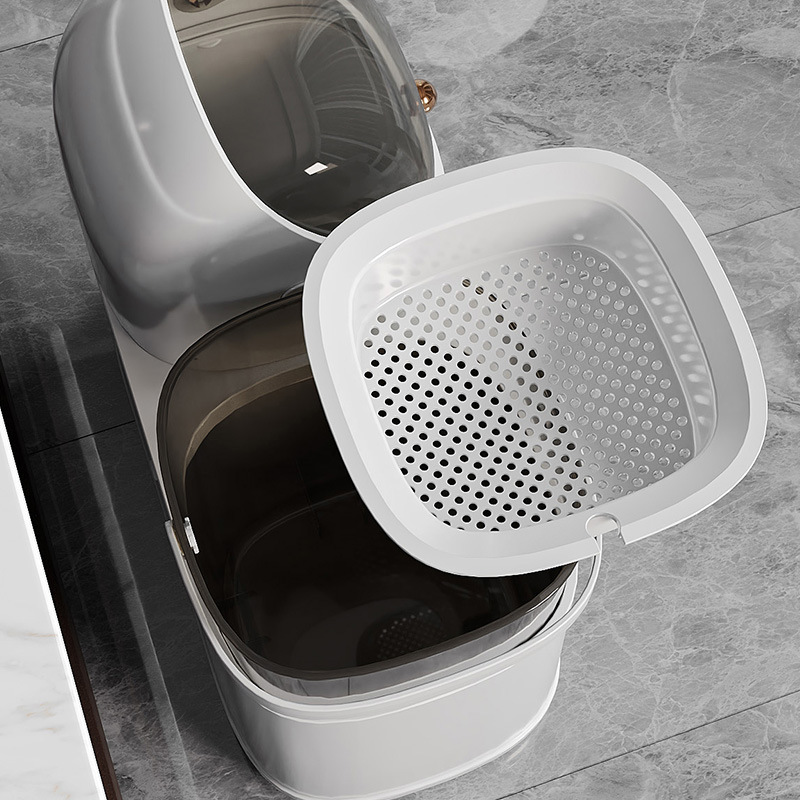 Tea bucket tea residue bucket tea bucket tea table waste water bucket wet and dry separation tea filter trash can kung fu tea set accessories