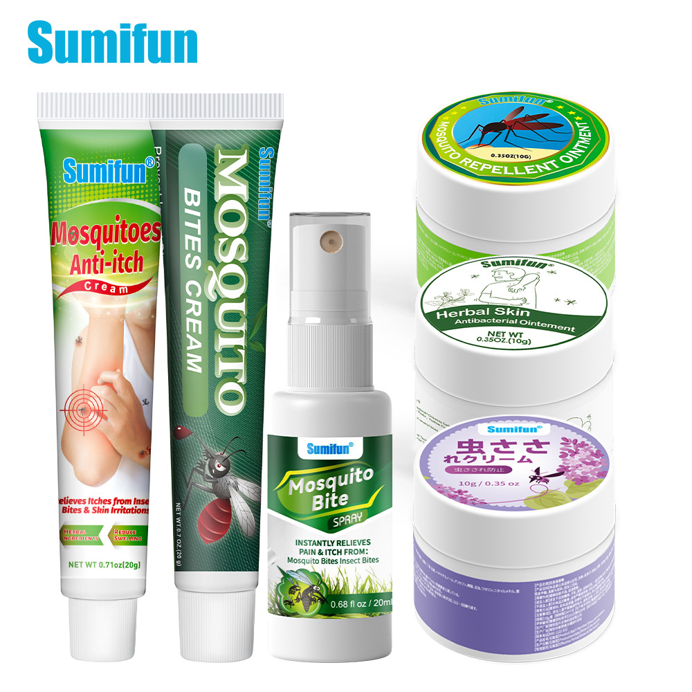 Sumifun Mosquito Itch Relief Cream Herbal Mosquito Repellent Spray Mosquito Bite Skin Care Cross-Border Ointment Southeast Asia Foreign Trade