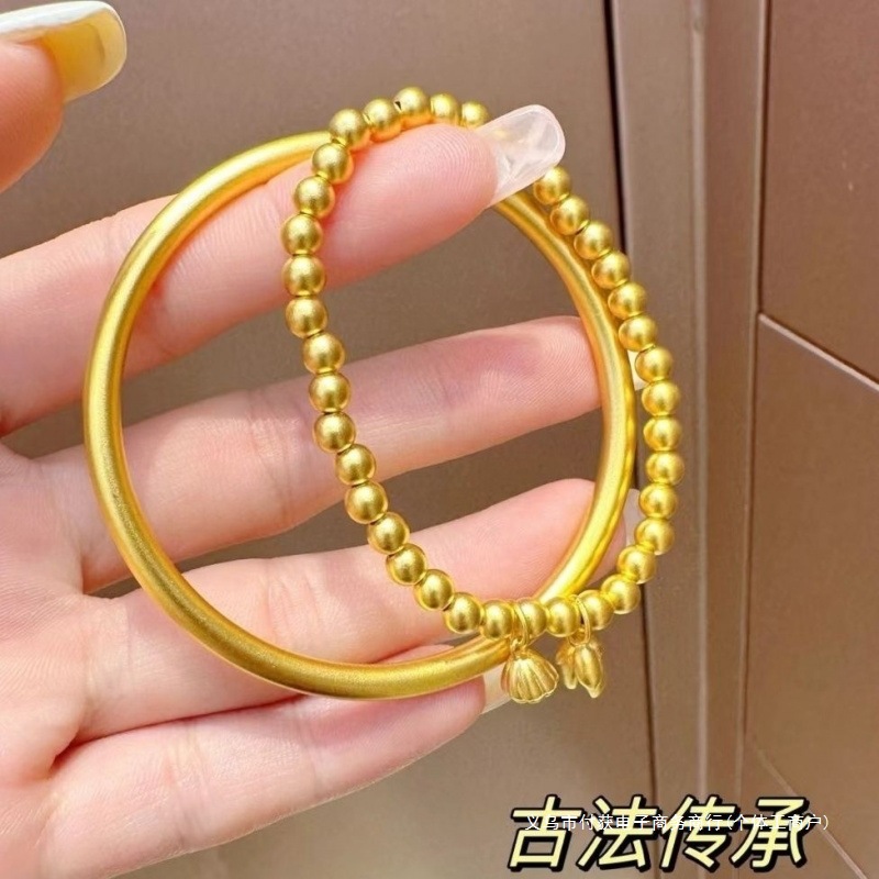 Аутентичные аксессуары для помолвки, имитационный набор ювелирных изделий из трех видов золота, пятикомпонентный набор, браслет древнего наследия, аппаратное обеспечение один