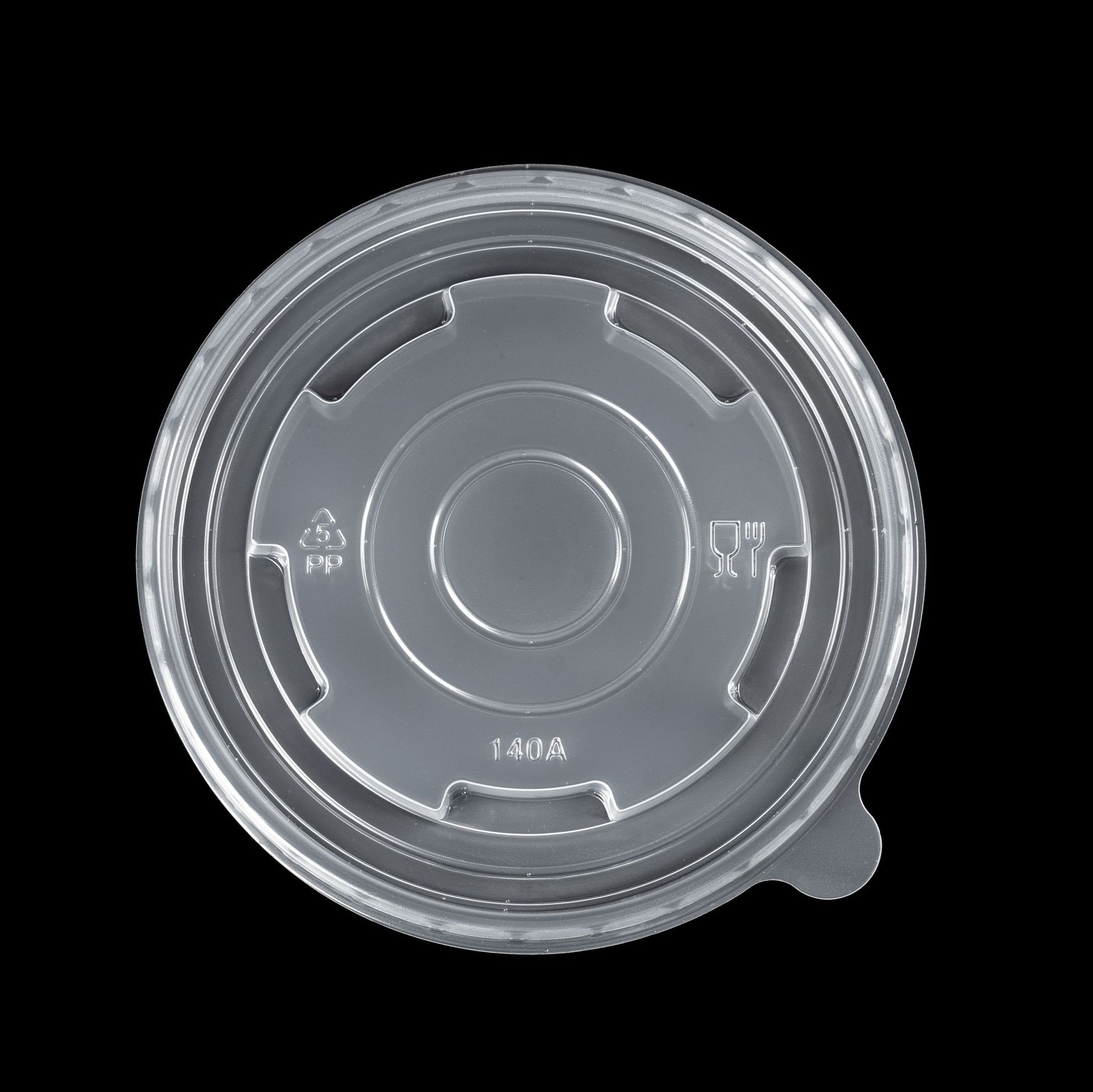 Disposable plastic cover lunch box cover bowl cover PP soup cover paper bowl cover round cover inner support takeaway PET lunch box cover