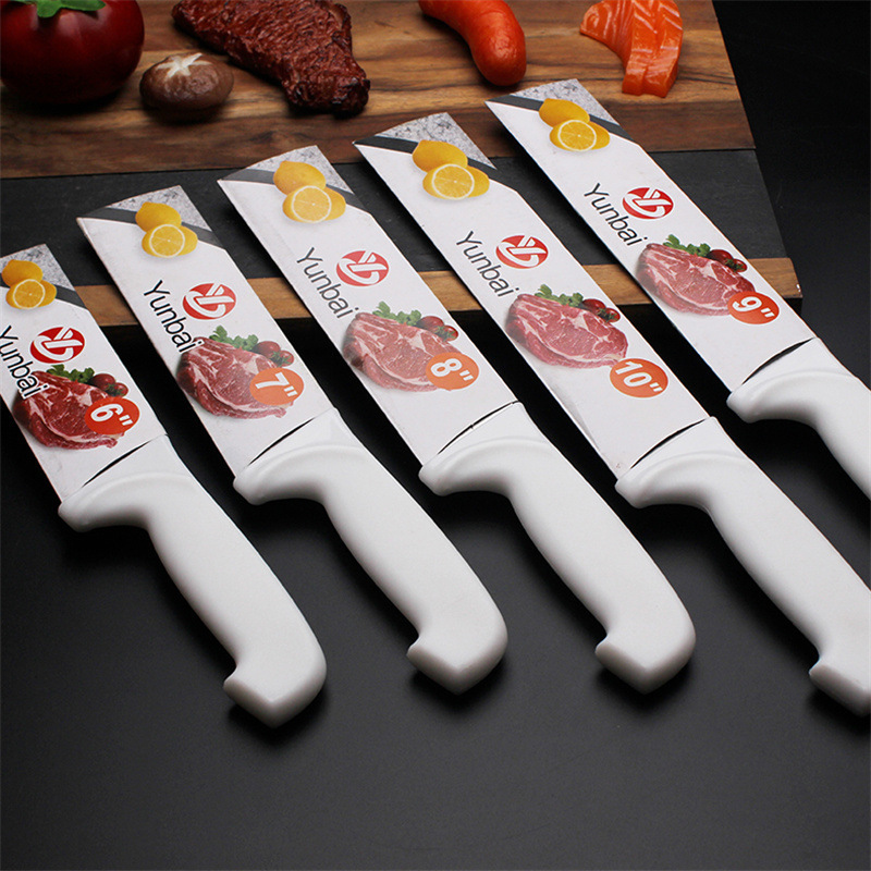 Cross-border Chef Knife Stainless Steel Kitchen Knife Western-style Multi-function Knife Household PP Handle Meat Cutter Kitchen Knife suit