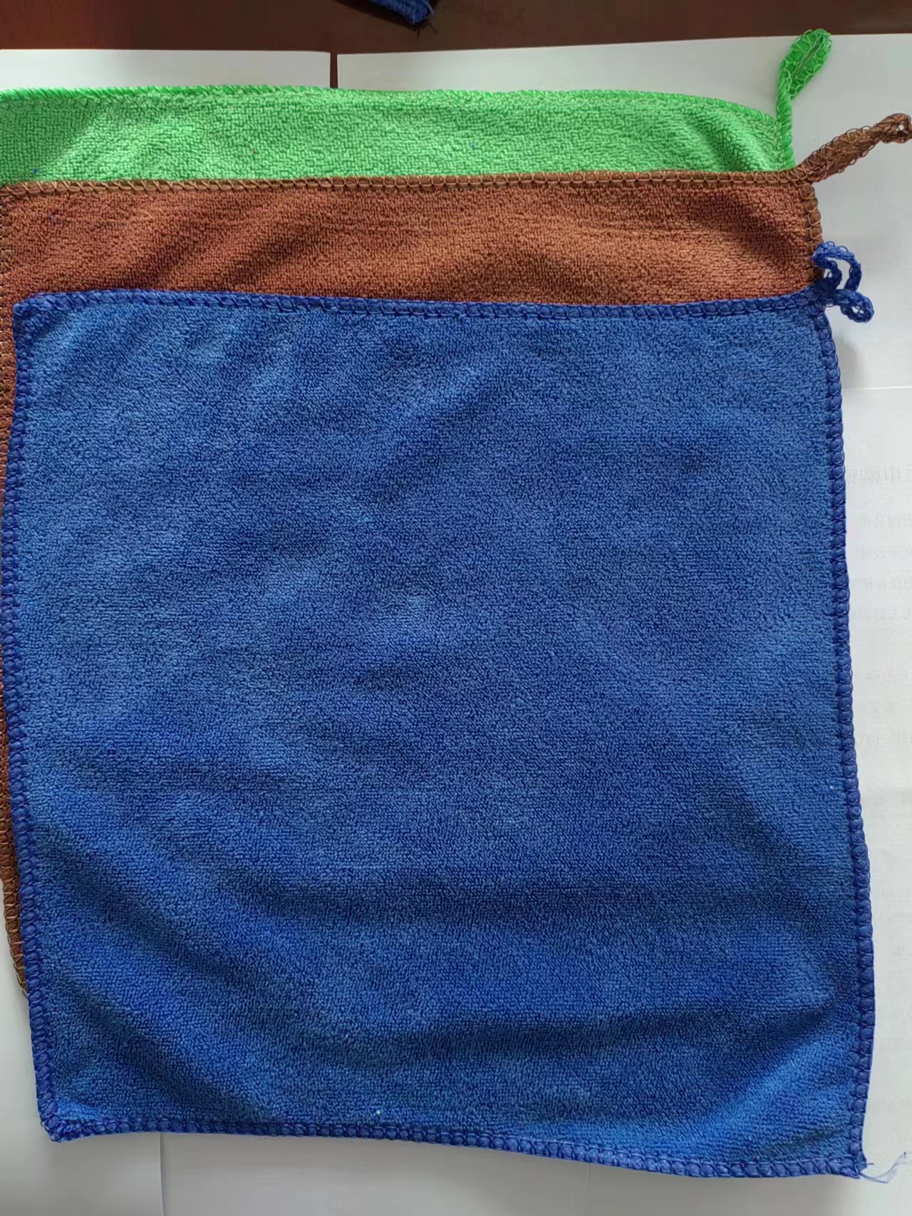 Factory microfiber thick polyester brocade absorbent 25*25 square towel household towel car towel kitchen towel