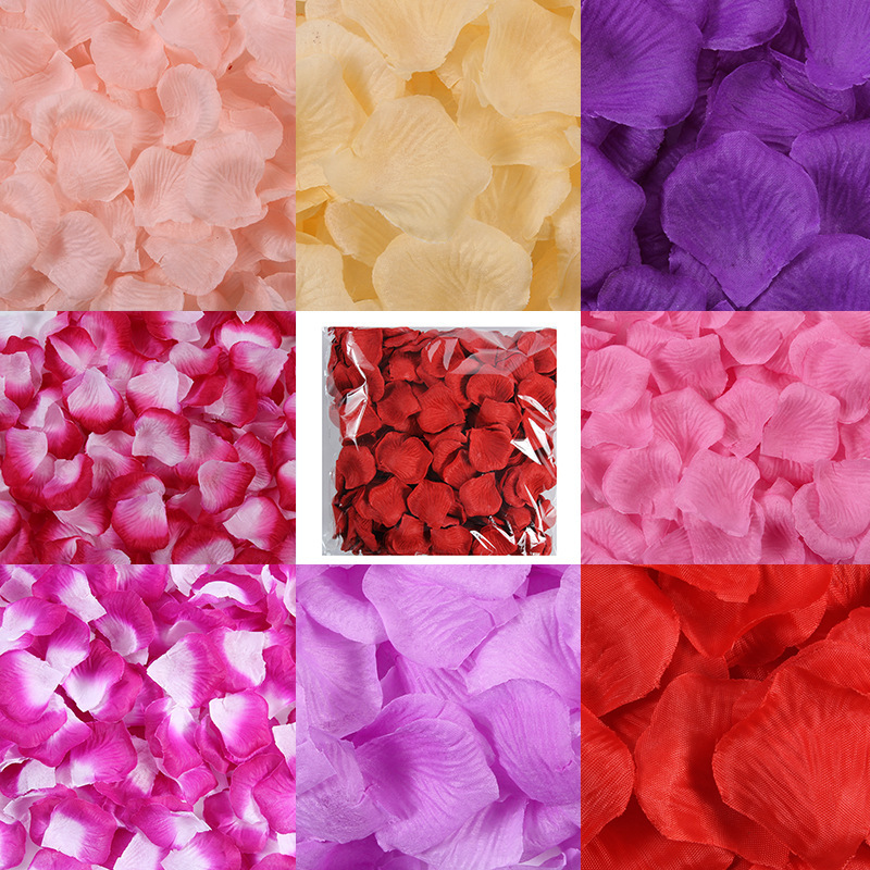 Non-Woven 0.5kg Pack Wedding Supplies Simulated Rose Petals Wedding Room Decoration