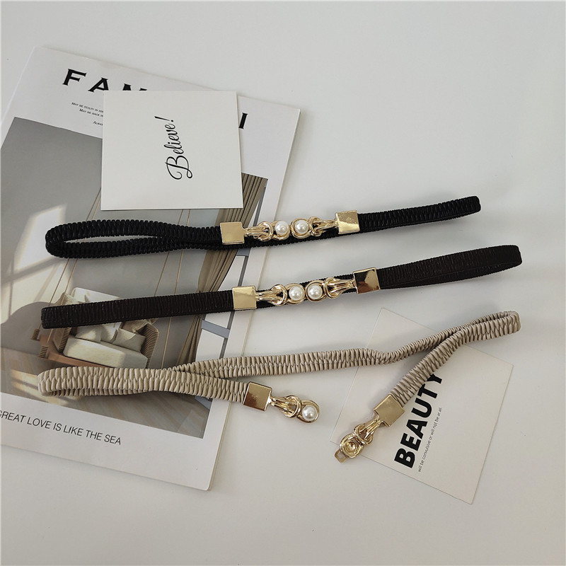 Винтажный тонкий пояс из PU с складками женский юбочный свитер Джокер модный кожаный эластичный пояс оптом