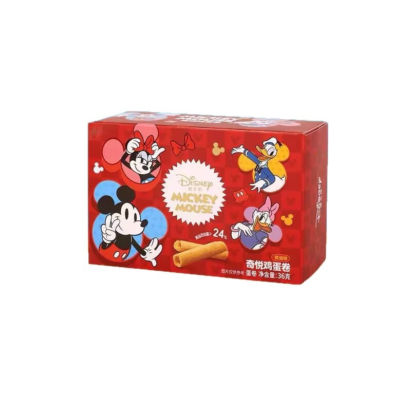 Disney Mickey and Minnie Cookie Egg Roll 61 Children's Birthday One-Year-Old Cartoon Souvenir Jelly Wedding Candy Wholesale