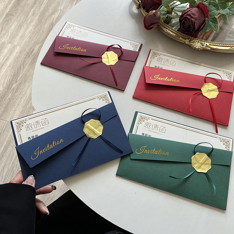 Invitation Letter Company Envelope High-end Atmospheric Business Opening Meeting Annual Meeting Invitation Paper High-end
