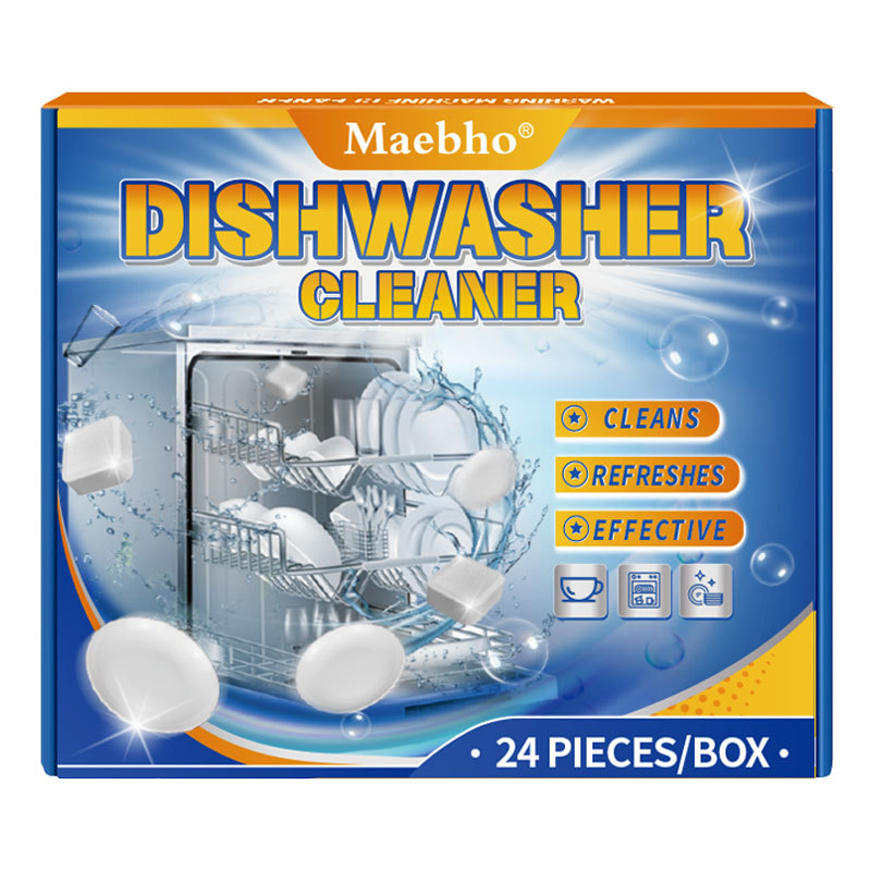 Cross-border dishwasher cleaning tablets dishwasher detergent dishwasher cleaning effervescent tablets to oil stain dishwasher