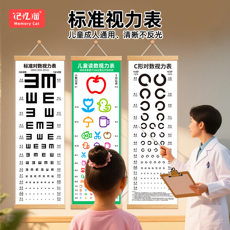 Coated National Standard Vision Chart Color International Standard Vision Chart Logarithmic Wall Chart Children's Vision Chart Air Force Vision Chart