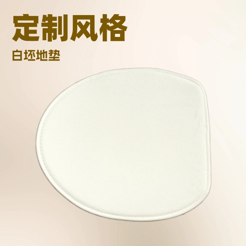 Crystal Velvet, Flannel White Embryo Supply Printed Floor Mat Bathroom Two-Piece Set Toilet Three-Piece Foot Mat Entry