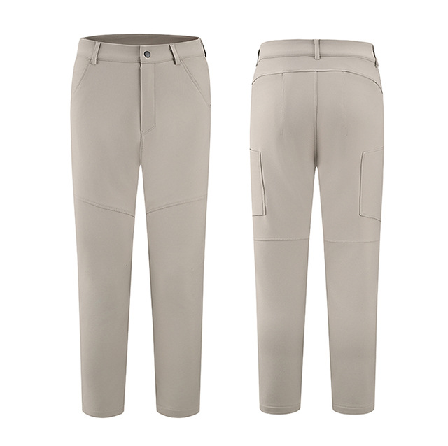 Gm Outdoor Softshell Pants with Fleece Lining, Warm, Waterproof, Windproof, Stretchy, Breathable, Hiking Pants, Thickened Casual Pants, Cold-Proof